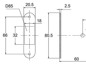 2. مشخصات فنی قفل مگنتیک 60-p